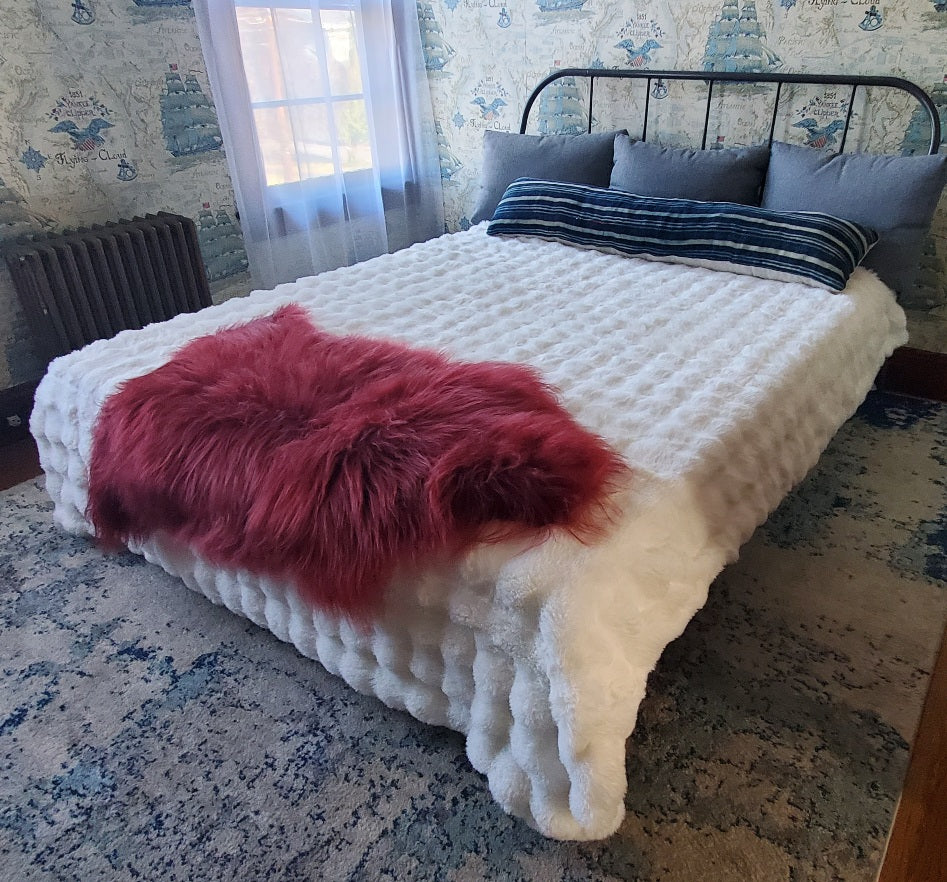 New Burgundy Icelandic Sheepskin
