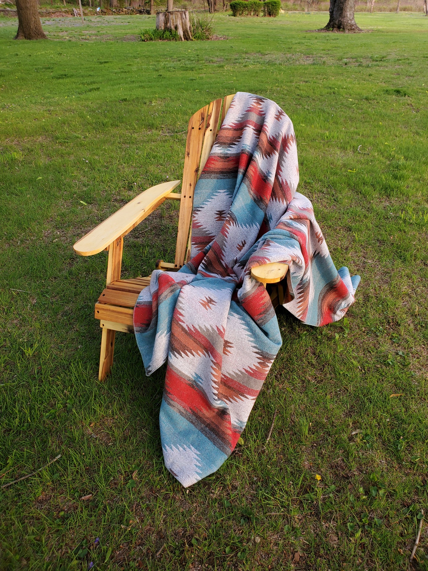 Catskill Camp Blanket in Egg Shell Blue