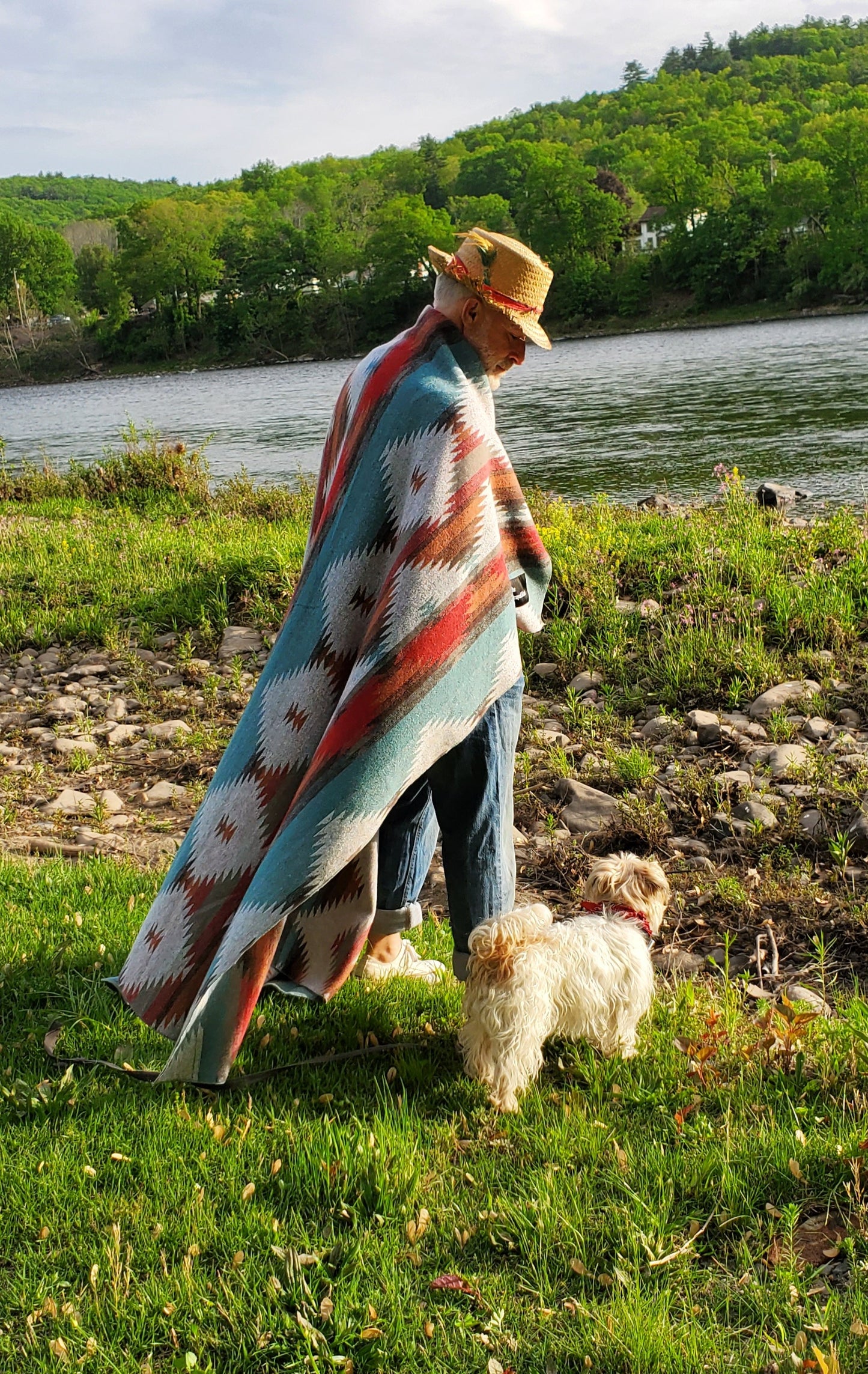 Catskill Camp Blanket in Egg Shell Blue