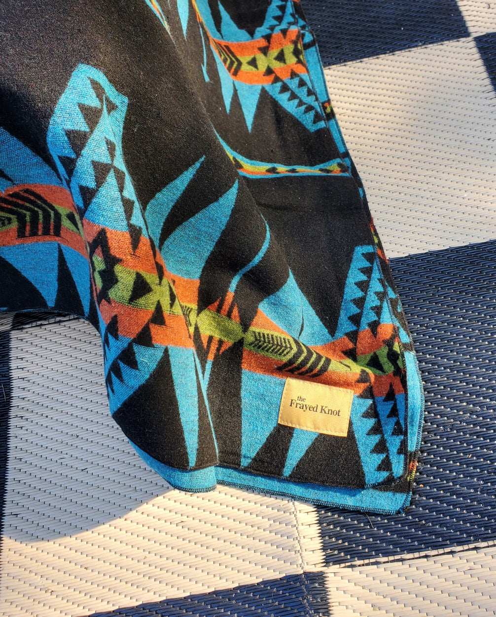 Catskill Camp Blanket in Turquoise