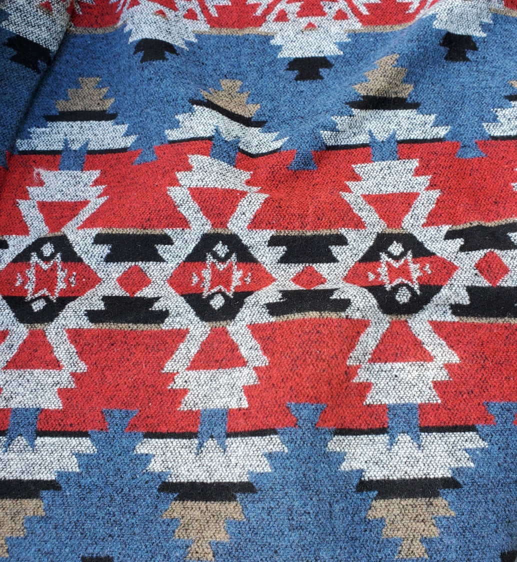Catskill Camp Blanket in Blue Stone