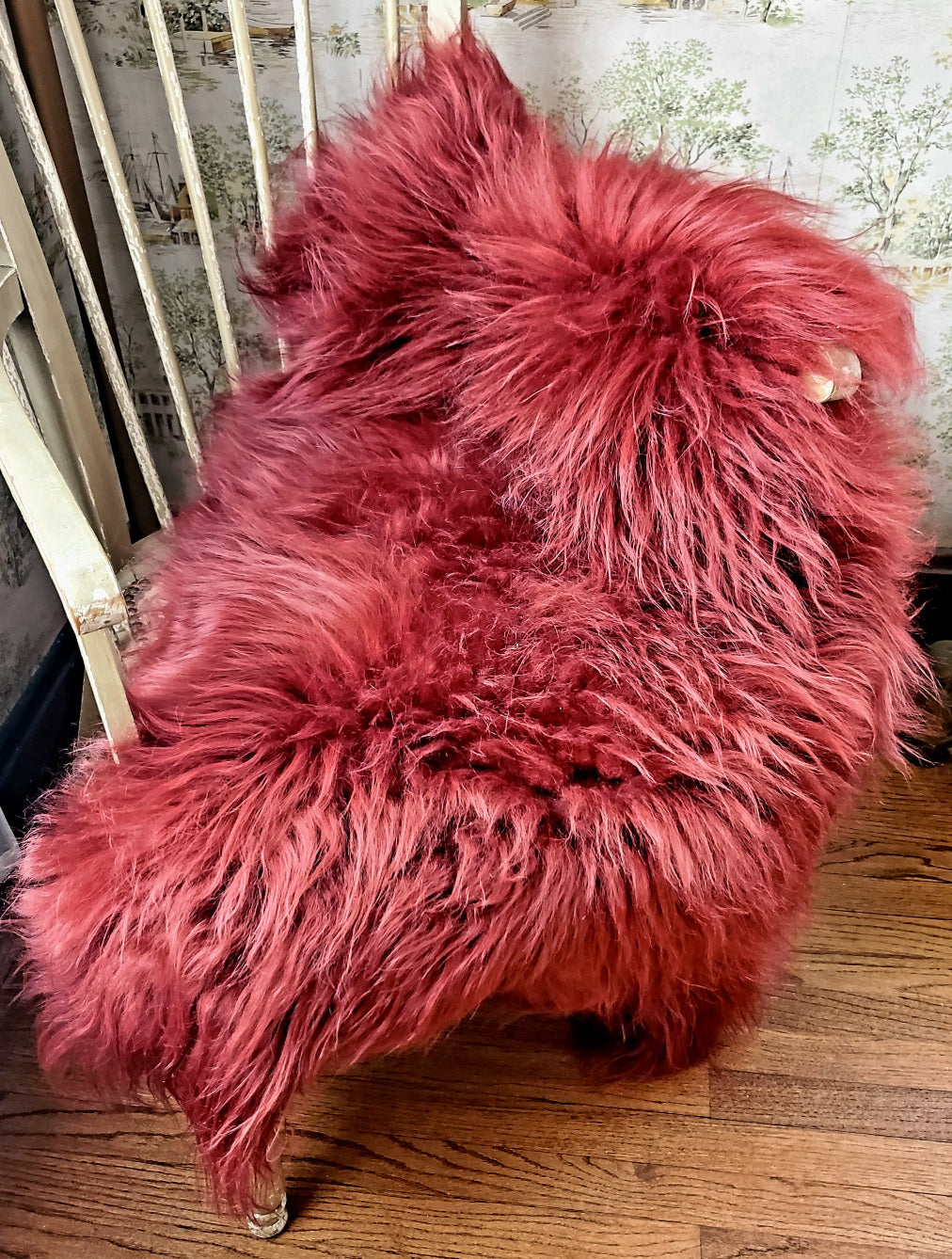 New Burgundy Icelandic Sheepskin