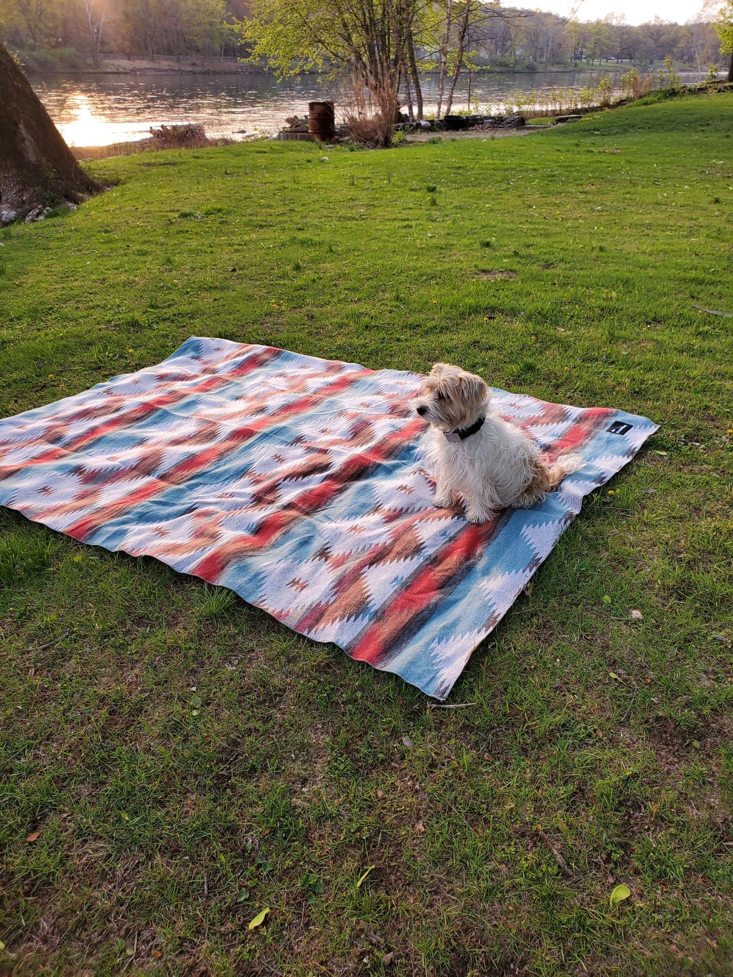 Catskill Camp Blanket in Egg Shell Blue